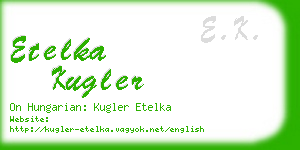 etelka kugler business card